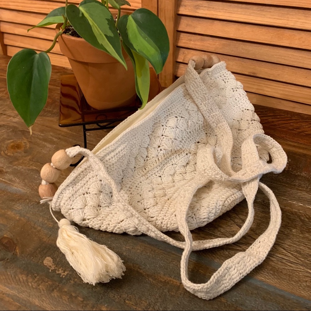 Macrame woven purse